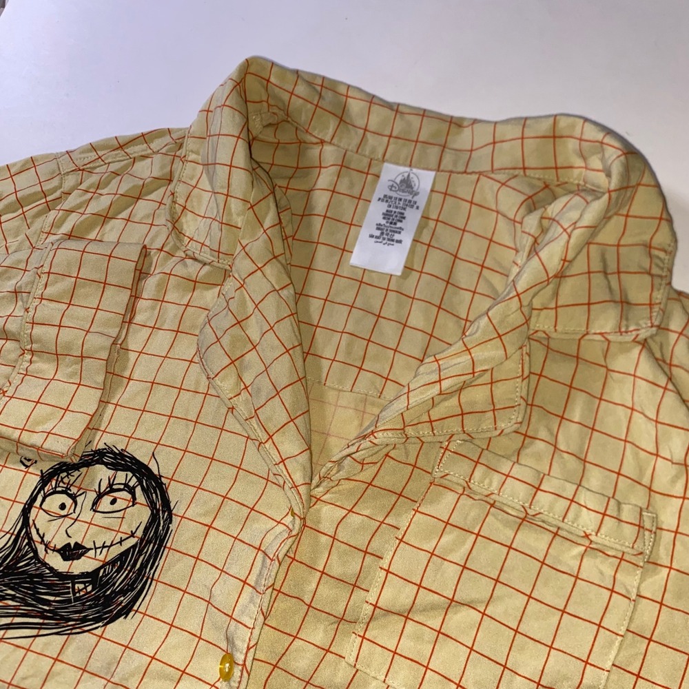 Disney Nightmare Before Christmas Jack Skellington Sally Grid Shirt Womens 1X